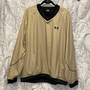 Under Armour Mens Beige and Black Pullover Windbreaker Size XL